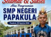 Legislator Puji Terobosan, Kadis Pendidikan Wakili Bupati Resmikan SMPN Papukula