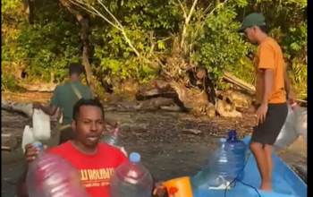 Terpaksa Belah Hutan dan Sungai, Perjuangan Nakes di Aru Utara Timur Demi Air Bersih